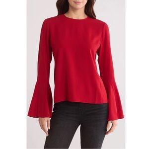NEW FRAME Bell Sleeve Top Red